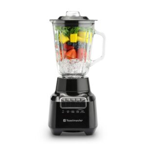 Toastmaster 400 Watt Blender with 48 oz Glass Jar, Black, TM-400BL