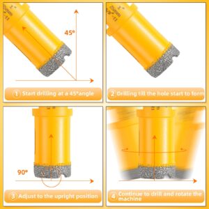 HASFER 13Pcs Diamond Core Drill Bits Set,Vacuum Brazed Hole Saw Kit 5/8"-11 Thread for Marble Ceramic Porcelain Tile Tools Kit