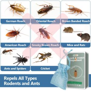 SEEKBIT Roach Repellent Large, Natural Cockroach Repellent Pouches, Repels Ant, Spider, Roach Insect Rodent Repellent, Keep Roach Away from Closet Place, for Indoor Outdoor Pest Control, 8 Pack