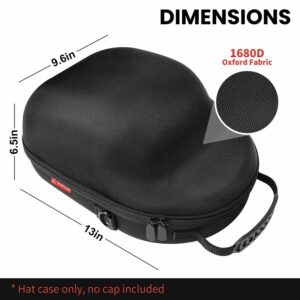 Livelab Hat Travel Case, Hard Hat Case for Baseball Caps, Hat Storage for Travel with Carrying Handle & Shoulder Strap, Hat Organizer Protects Up to 6 Hats, Perfect for Travel & Home Storage - Black