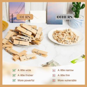 Kigley 90 Pcs Large Wooden Clothespins Extra Wide 2.83 Inches Length Sturdy Wooden Clothespin Heavy Duty Clothes Pin DIY Wooden Clips for Laundry Hanging Clothes Craft Food Opened Bags Display DIY