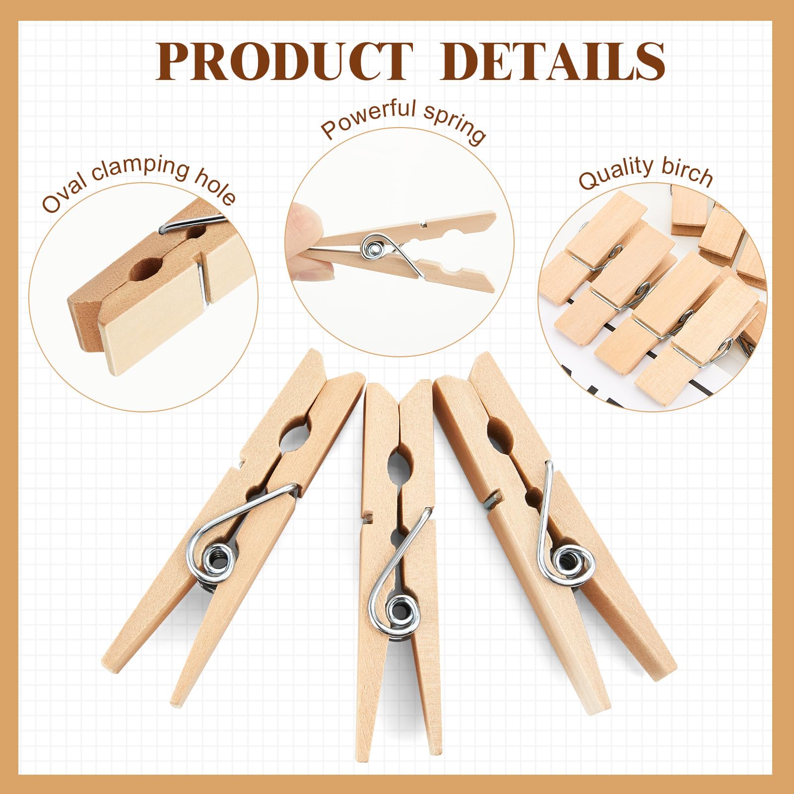 Kigley 90 Pcs Large Wooden Clothespins Extra Wide 2.83 Inches Length Sturdy Wooden Clothespin Heavy Duty Clothes Pin DIY Wooden Clips for Laundry Hanging Clothes Craft Food Opened Bags Display DIY