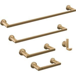 Delta Tetra (1-Pack) Towel Hooks Champagne Bronze Double Bathroom J Hooks Wall Mounted for Robes & Towels Hand Towel Hook Holder Kitchen, Bathroom Accessories 78935-CZ