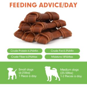 MON2SUN Rawhide Free Dog Treats, Peanut Butter Bones, 5 Inch 6 Count Dog Chews for Small and Medium Dogs, Healthy Dog Bones for Balanced Nutrition (Peanut Butter, 12.7 Ounce -Pack of 1)