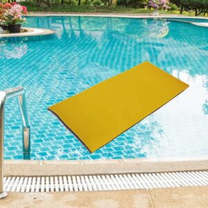 UGPLM Water Floating Mat, Floating Pad, Relaxing XPE Foam Mat, Water Recreation Water Blanket, Floating Water Pad Mattress for Lake Swimming Pool, Yellow Blue Red