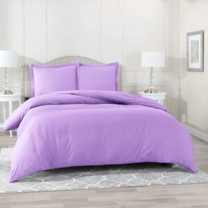 Texonic 1000 Thread Count Lavender 5 PC California King Duvet Cover Set (1 PC Duvet Cover + 4 Pillow Shams) Zipper Closure 100% Egyptian Cotton Farmhouse Bedding Comforter Cover Set