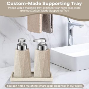 Versatile 7.4" Silicone Resin Soap Dispenser Tray for Bathroom/Kitchen/Vanity Tray, Small Tray for Countertop, Tidy Organization Solution