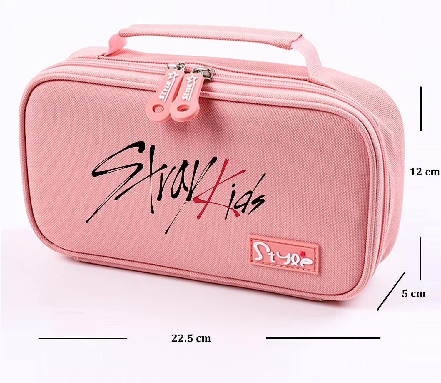 MeiYiYou STRAY K Pencil Case Cosmetic Storage Pouch,STRAY K Merchandise Large Capacity Pen Bag for Fans Gifts(Pink)