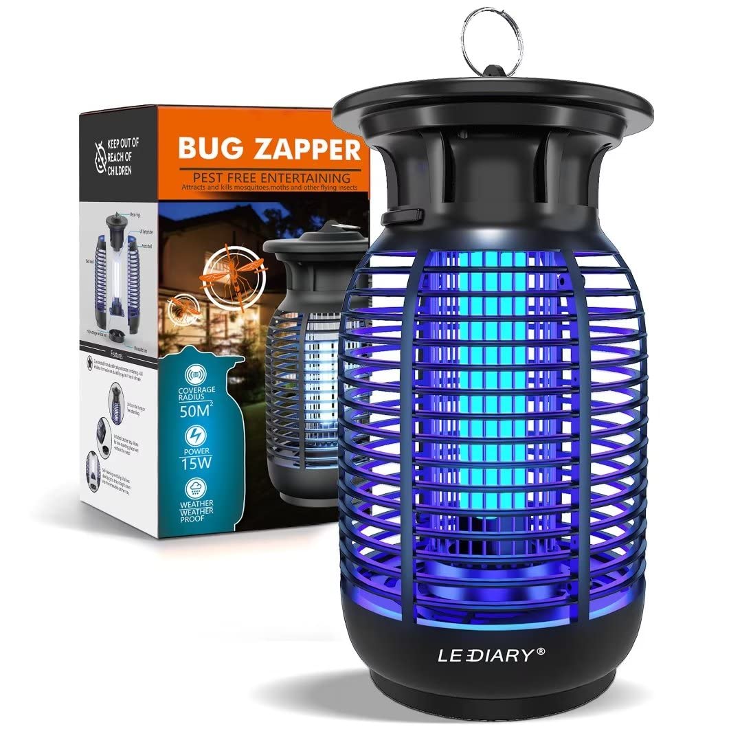 POWIFY Bug Zapper Outdoor, High Powered Mosquito Zapper Fly Zapper, Waterproof Mosquito Killer, Electric Insect Fly Traps for for Gnat, Moth, Flying Insect