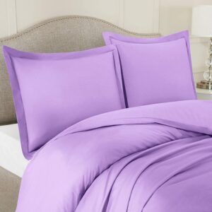 Texonic 1000 Thread Count Lavender 5 PC California King Duvet Cover Set (1 PC Duvet Cover + 4 Pillow Shams) Zipper Closure 100% Egyptian Cotton Farmhouse Bedding Comforter Cover Set