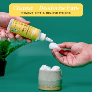 Divine Canine Dog Ear Cleaner - 8 Fl Oz of Dog Ear Wash - Dog Ear Drops to Dissolve Wax, Combat Odor, and Support Healthy Ears - Made with Chamomile, Honey, and Aloe - Made in The USA