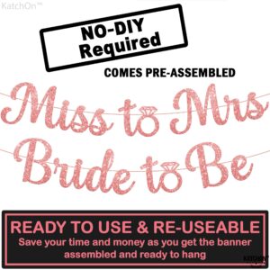 KatchOn, Rose Gold Miss to Mrs Bride to Be Banner - Glitter, 10 Feet, No DIY | Miss to Mrs Banner for Bridal Shower Decorations | Bridal Shower Banner | Bride To Be Sign, Bachelorette Party Decor