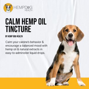 Hemp Dog Health - Calm - Hemp Oil for Dogs - for Dog Nervousness Relief - Balanced Mood & Behavior Dog Hemp Oil - Separation & Everyday Stress Relief - 100% Natural Dog Calming Drops