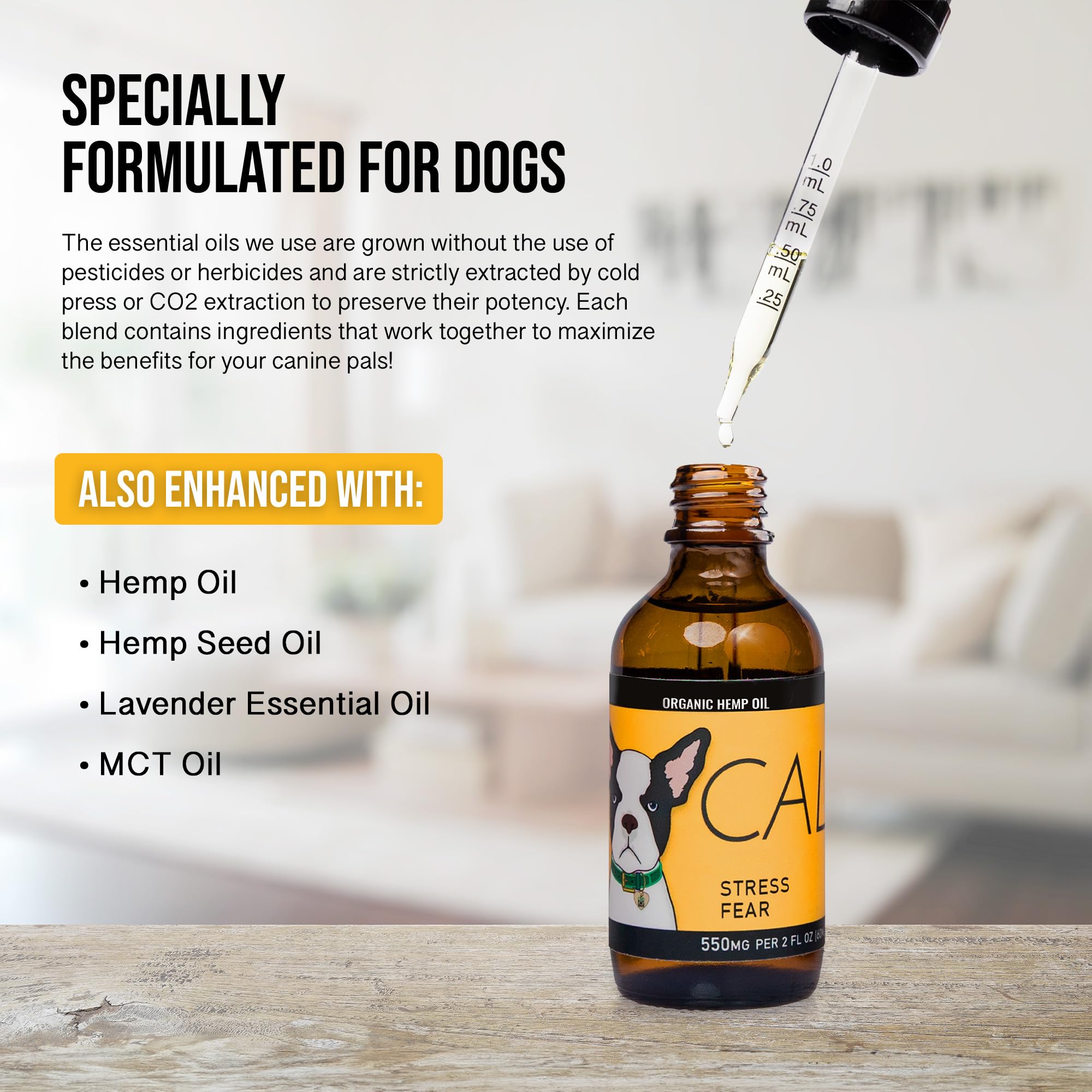 Hemp Dog Health - Calm - Hemp Oil for Dogs - for Dog Nervousness Relief - Balanced Mood & Behavior Dog Hemp Oil - Separation & Everyday Stress Relief - 100% Natural Dog Calming Drops