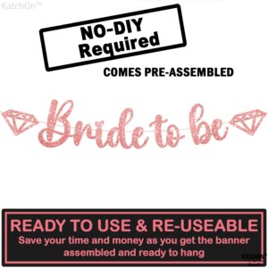 KatchOn, Rose Gold Glitter Bride To Be Banner - 10 Feet, No DIY | Bride to Be Rose Gold Banner | Bachelorette Party Decor | Bridal Shower Banner, Bridal Shower Decorations | Bride To Be Decorations