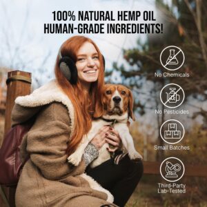 Hemp Dog Health - Ease - Hemp Oil for Dogs - for Dog Arthritis, Allergies, Aches, Pains, Joint Wellness - Dog Arthritis Pain Relief & Anti Inflammatory for Dogs - 100% Natural Hemp Dog Drops