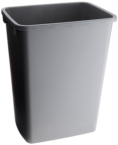 LOVMOR 35QT Kitchen Trash Can - Lightweight and Sturdy Slim Trash Can, Wastebaskets for Kitchen, Bathroom, Office, Workspace, Easy to Clean, 2 Pack, Gray