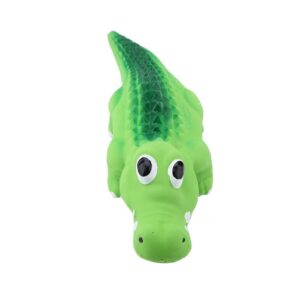 HERCHR Squeaky Dog Toys Cute Crocodile Latex Toys Chewing Squeaky Toy Dog Chew Toy for Interactive Fetch Play for Small Medium Pets Dog Latex Squeaky Toys Dog Fetch Toy