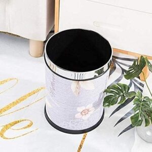 UOXOO Garbage Container Garbage Bin Trash Can Waste Bins Round Leather Waste Basket for Bedroom Living Room Office Garbage Can/Egyptian Pattern