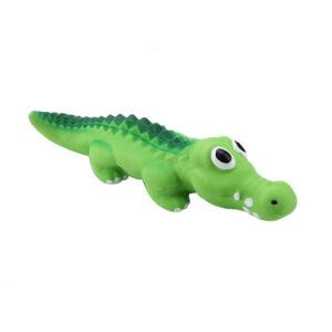 HERCHR Squeaky Dog Toys Cute Crocodile Latex Toys Chewing Squeaky Toy Dog Chew Toy for Interactive Fetch Play for Small Medium Pets Dog Latex Squeaky Toys Dog Fetch Toy