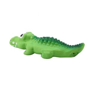 HERCHR Squeaky Dog Toys Cute Crocodile Latex Toys Chewing Squeaky Toy Dog Chew Toy for Interactive Fetch Play for Small Medium Pets Dog Latex Squeaky Toys Dog Fetch Toy