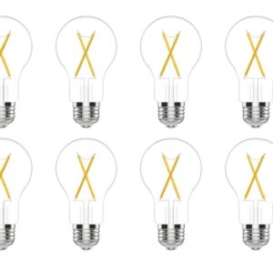 GE Classic A19 Daylight 60-Watt EQ Dimmable LED Light Fixture Light Bulbs (8-Pack)