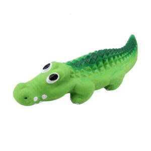 herchr squeaky dog toys cute crocodile latex toys chewing squeaky toy dog chew toy for interactive fetch play for small medium pets dog latex squeaky toys dog fetch toy