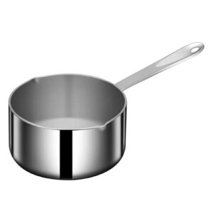 lomoker butter warmer pot, small sauce pan, heavy duty stainless steel cooking pot for milk, coffee, and melting chocolate, 14 oz