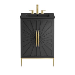 Modway Awaken Bathroom Vanity Cabinet, 24", Black Black