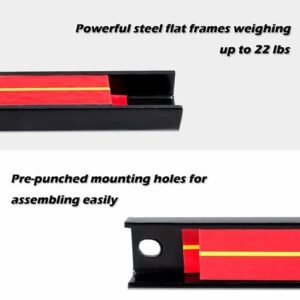 6 Pieces 18 Inches Magnetic Tool Holder Racks,Magnetic Tool Holder Strip,Metal Tool Organizer Bar for Garage Organization,Shop Organization,and Workbench Accessories,Mounting Screws Included.