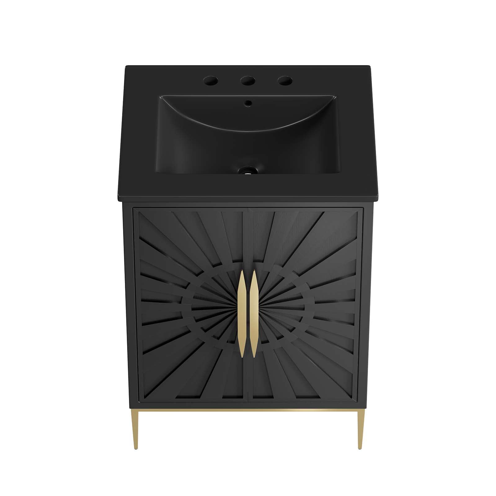 Modway Awaken Bathroom Vanity Cabinet, 24", Black Black