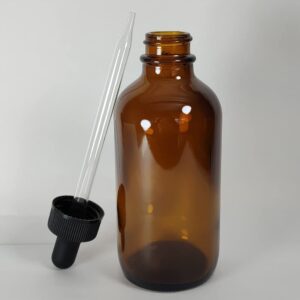 Bioll 120ml (4 oz) Glass Dropper Bottle.Essential Oil Bottle With Glass Eye Droppers.For Lab Chemicals,Alcohol,Sterilize Water,Perfumes Bottles-6 Pack (Amber)