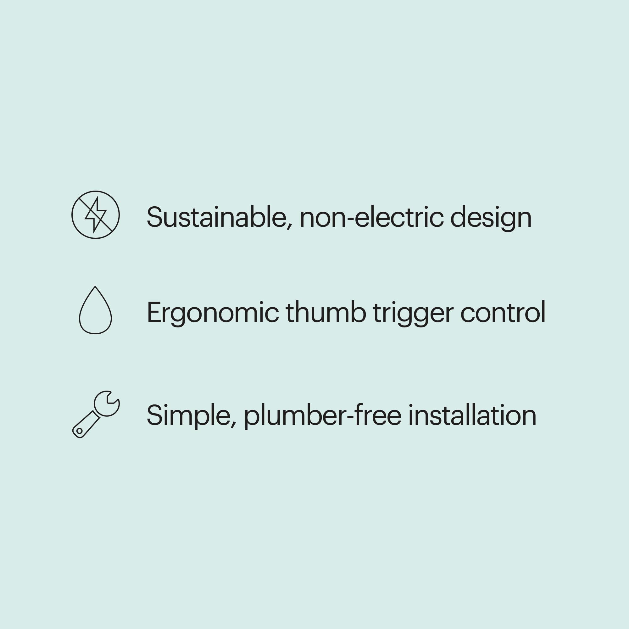 Brondell PS-91W PureSpa Essential Handheld Bidet Sprayer for Toilets, Includes Spiral Metal Hose and Holster, Ambient Temperature, White