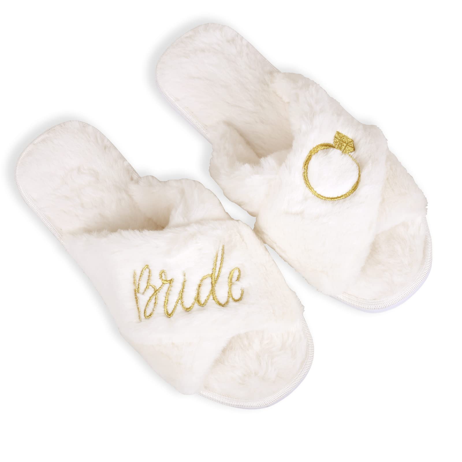 MGupzao Women's Bride Slippers Bachelorette Party Bridesmaid Gift Bachelor Party Bridal Shower Party Favor (Large New)