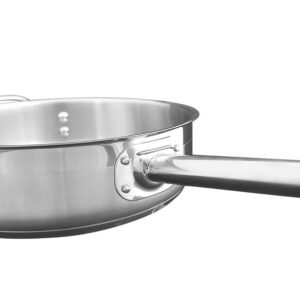 TrueCraftware- 5 Qt. Stainless Steel Sauté Pan with Lid and Welded Hollow Handle- Chef Cooking Pan Egg Pan Fry Pan Omelet Pan Sauté Pan Cookware NSF Certified