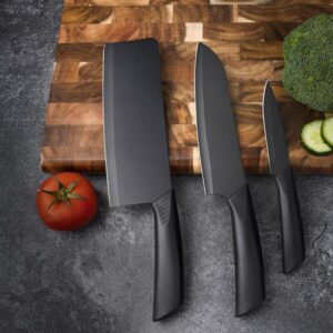 3-piece kitchen knife set- black