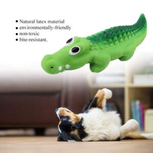 HERCHR Squeaky Dog Toys Cute Crocodile Latex Toys Chewing Squeaky Toy Dog Chew Toy for Interactive Fetch Play for Small Medium Pets Dog Latex Squeaky Toys Dog Fetch Toy