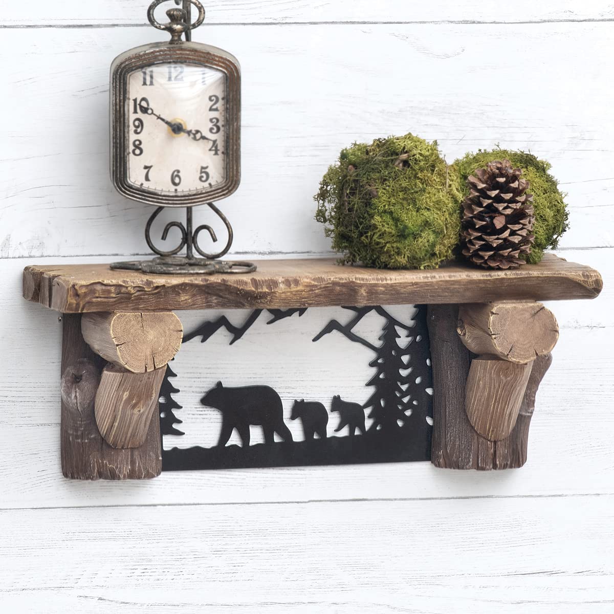 BLACK FOREST DECOR Pine Ridge Bears Wall Shelf