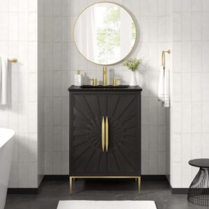 Modway Awaken Bathroom Vanity Cabinet, 24", Black Black