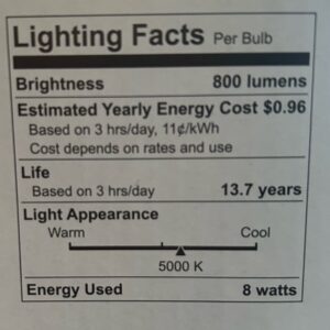 GE Classic A19 Daylight 60-Watt EQ Dimmable LED Light Fixture Light Bulbs (8-Pack)