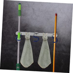 DOITOOL Mop Holder S- Type Mop Hook Toiletries Organizer Mops Rakes Holder Wall Hanger Hooks Garage Tool Organizer Heavy Duty Mop S-type Mop Hook Rack Stainless Steel Wall Mount Tableware