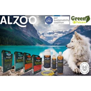 ALZOO Flea & Tick Dog Collar, Helps Repel Fleas, Ticks & Mosquitoes, 100% Plant-Based Active Ingredients, Phthalates and PVC Free, for Large Dogs: 40+ lbs, Pack of 2