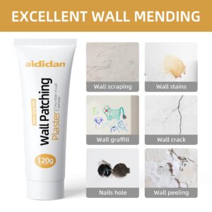 Drywall Repair Kit Hole Repair Patch Kits Wall Spackle Repair Paste Wall Mending Agent Quick Fix Solution for Home Wall, White Repair Putty Plaster Dent & Wood Scratch Repair