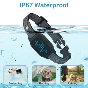 Dog Training Collar for Large Dog, Dog Shock Collar, 4 Training Modes Beep,Vibration,Electric Shock,Dog Finder,Rechargeable IP67 Waterproof E-Collar with Remote 2500FT