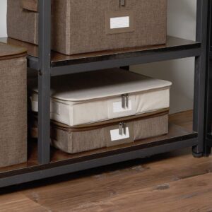 Covermates Keepsakes - Zip-Top Storage Box - Heavy Duty Polyester- Reinforced Handles - Stackable Design - Indoor Storage-Beige Heather