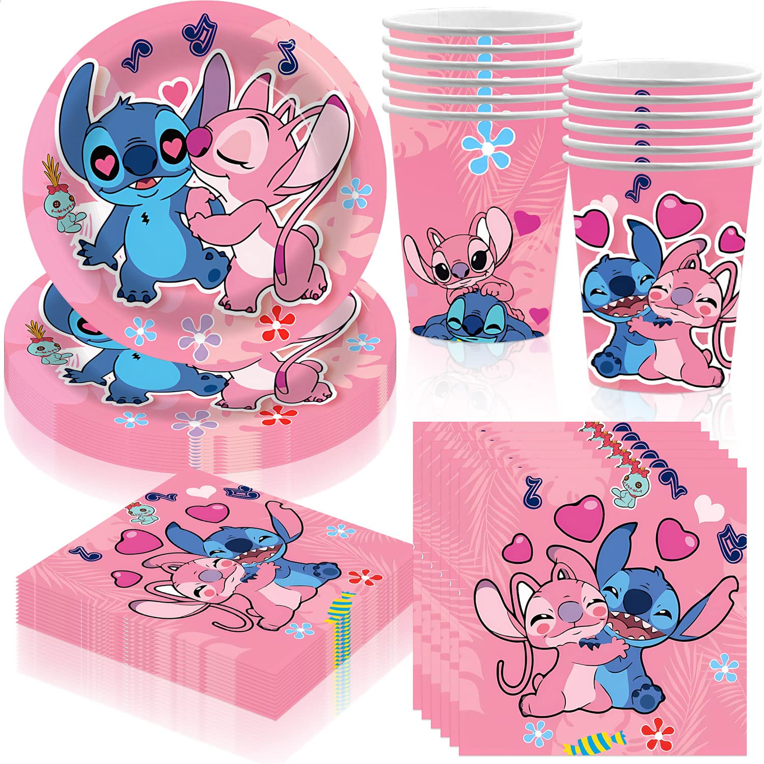 Stitch Party Supplies Stitch Birthday Party Favors Includes Cups Plates Napkins for Stitch Birthday Baby Shower Decor