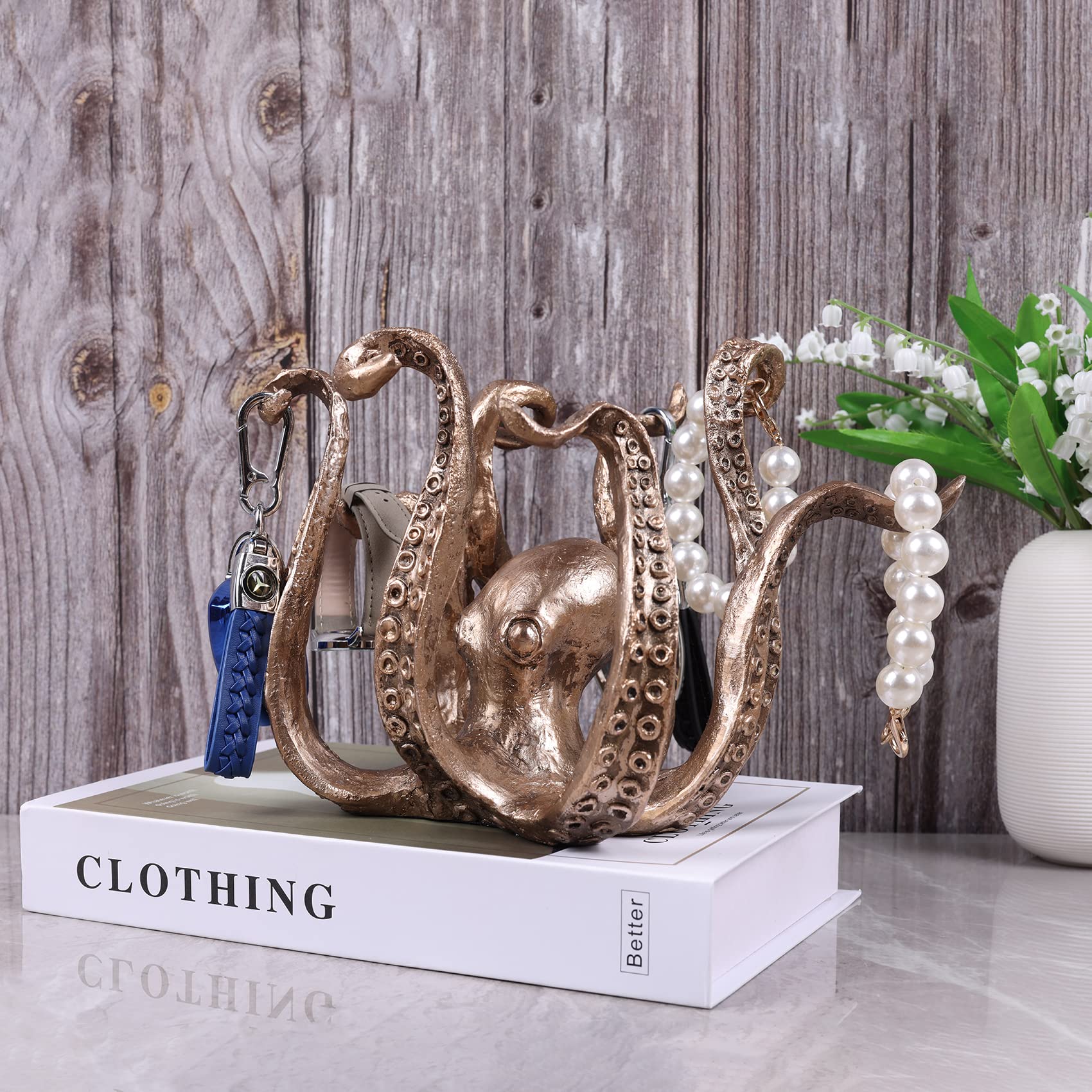 XINGYAN Octopus Resin Mug & Accessory Holder,Unique Design,Space Saving Storage for Mugs,Jewelry, Watches & Keys - Ideal Gift(Octopus)