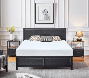 irvine home collection queen size 8-inch, gel memory foam mattress, medium firm feel, breathable, cool sleep and pressure relief, certipur-us certified, temperature balanced