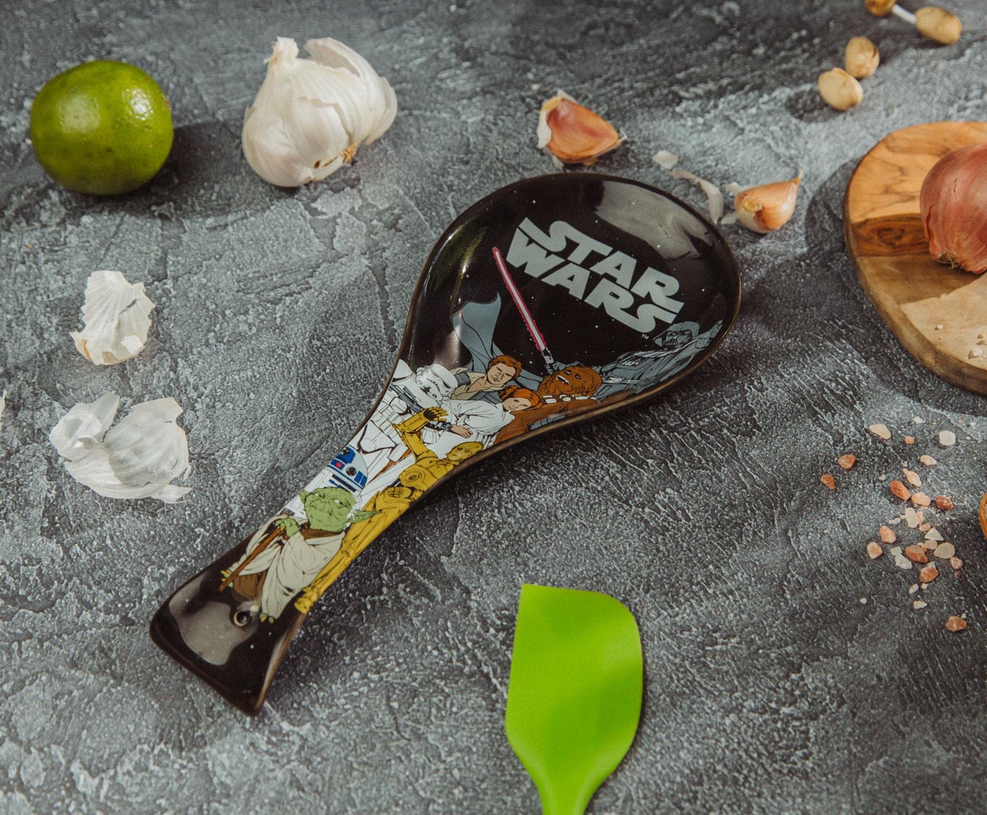 Star Wars Original Trilogy Characters Ceramic Spoon Rest Holder | Kitchen Organizer For Utensils To Keep Countertop Clean