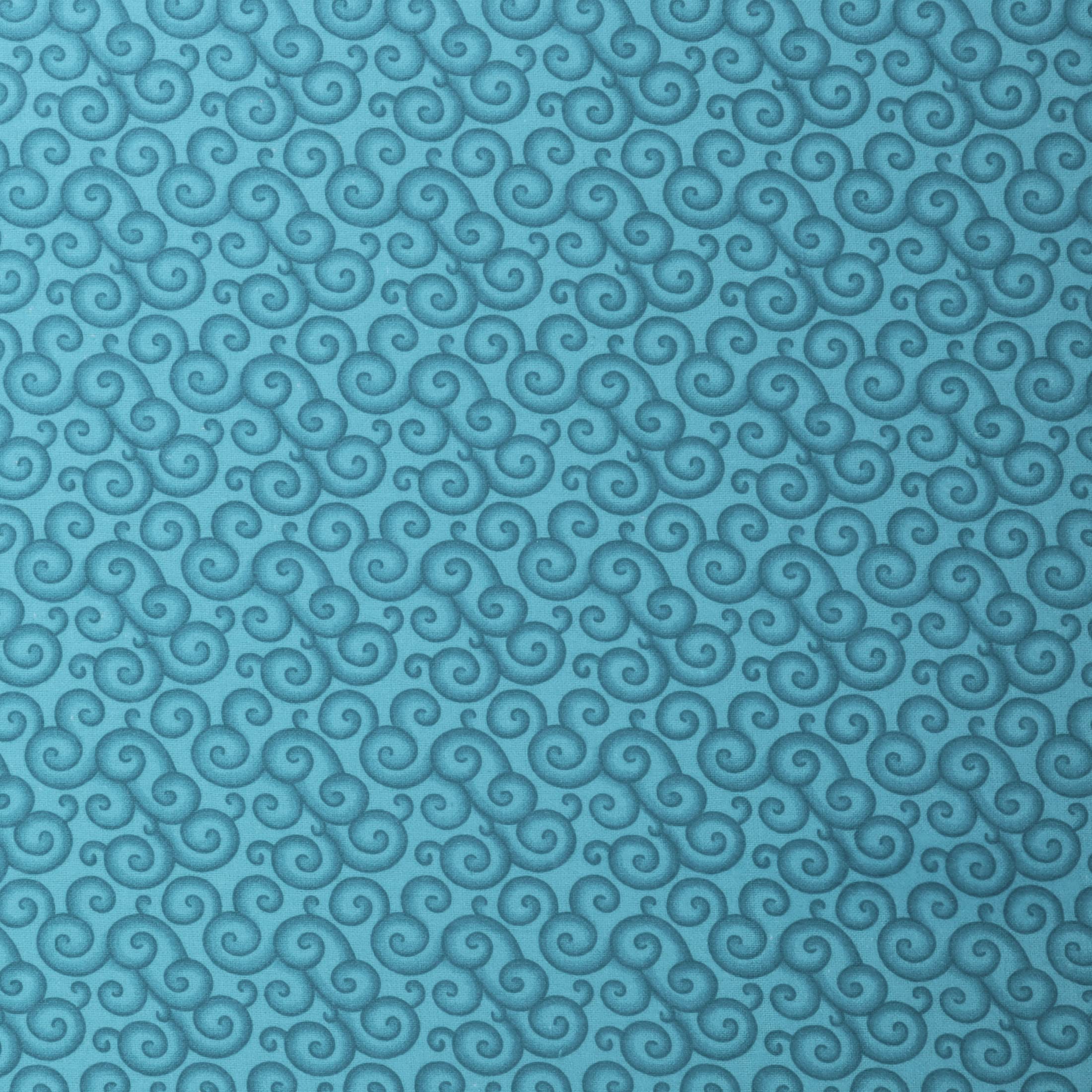 Mook Fabrics Printed Swirl Flannel Fabric [108in. Wide] – 100% Cotton Material for Quilting, Home Decor Accents | Arts, Crafts & Sewing, Teal Cut by The Yard